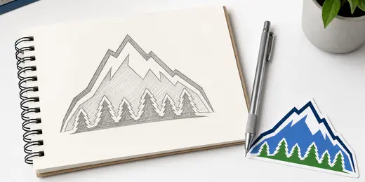 Sketch or rough artwork notes