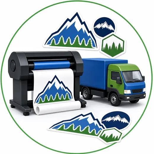 Custom decal printed and shipped