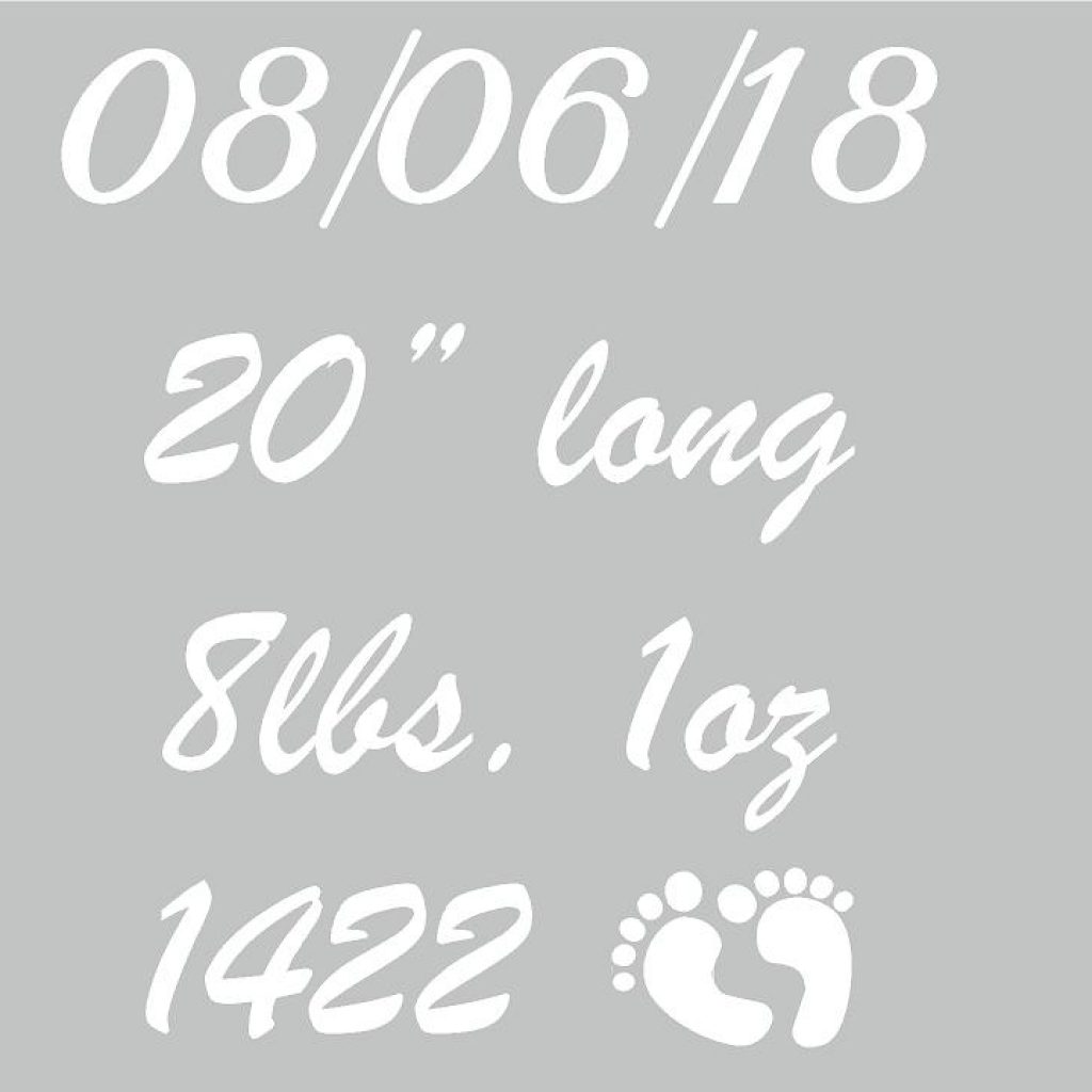 Baby Announcement Lettering