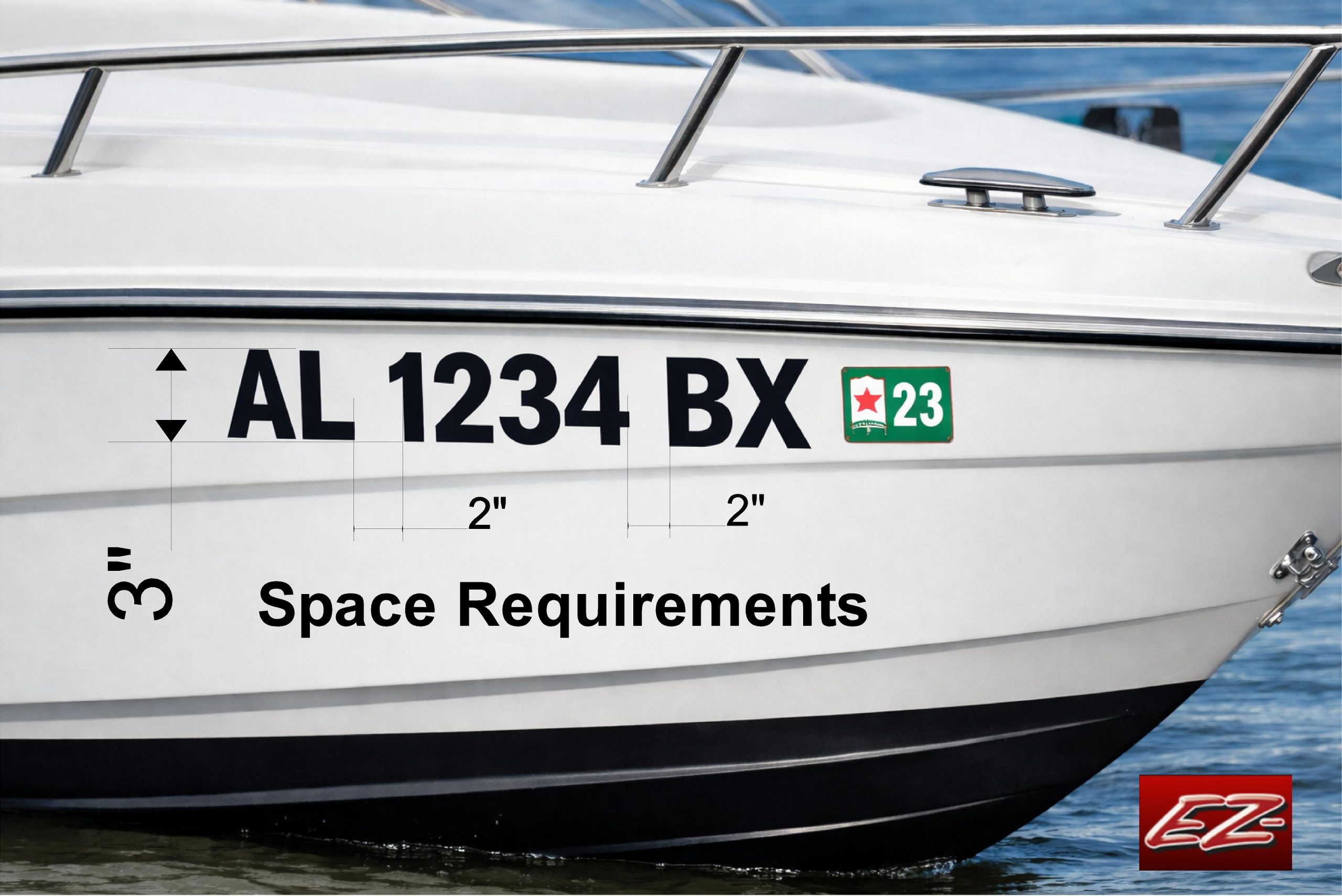 Alabama boat registration number example