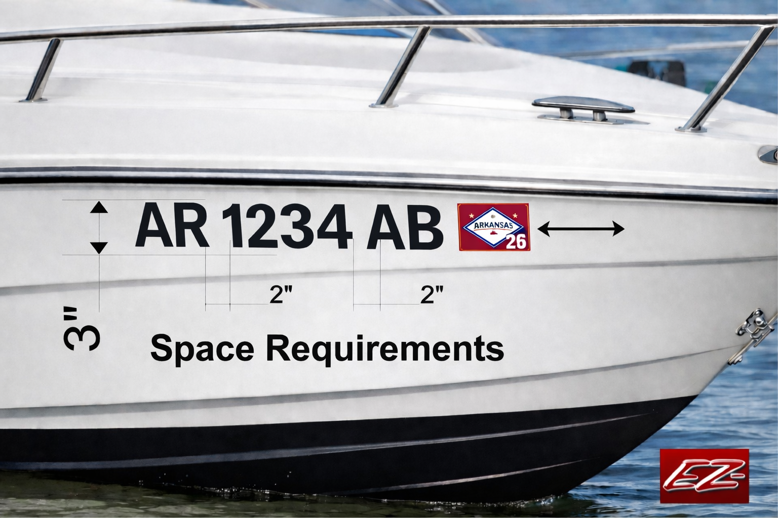 Arkansas boat registration number example