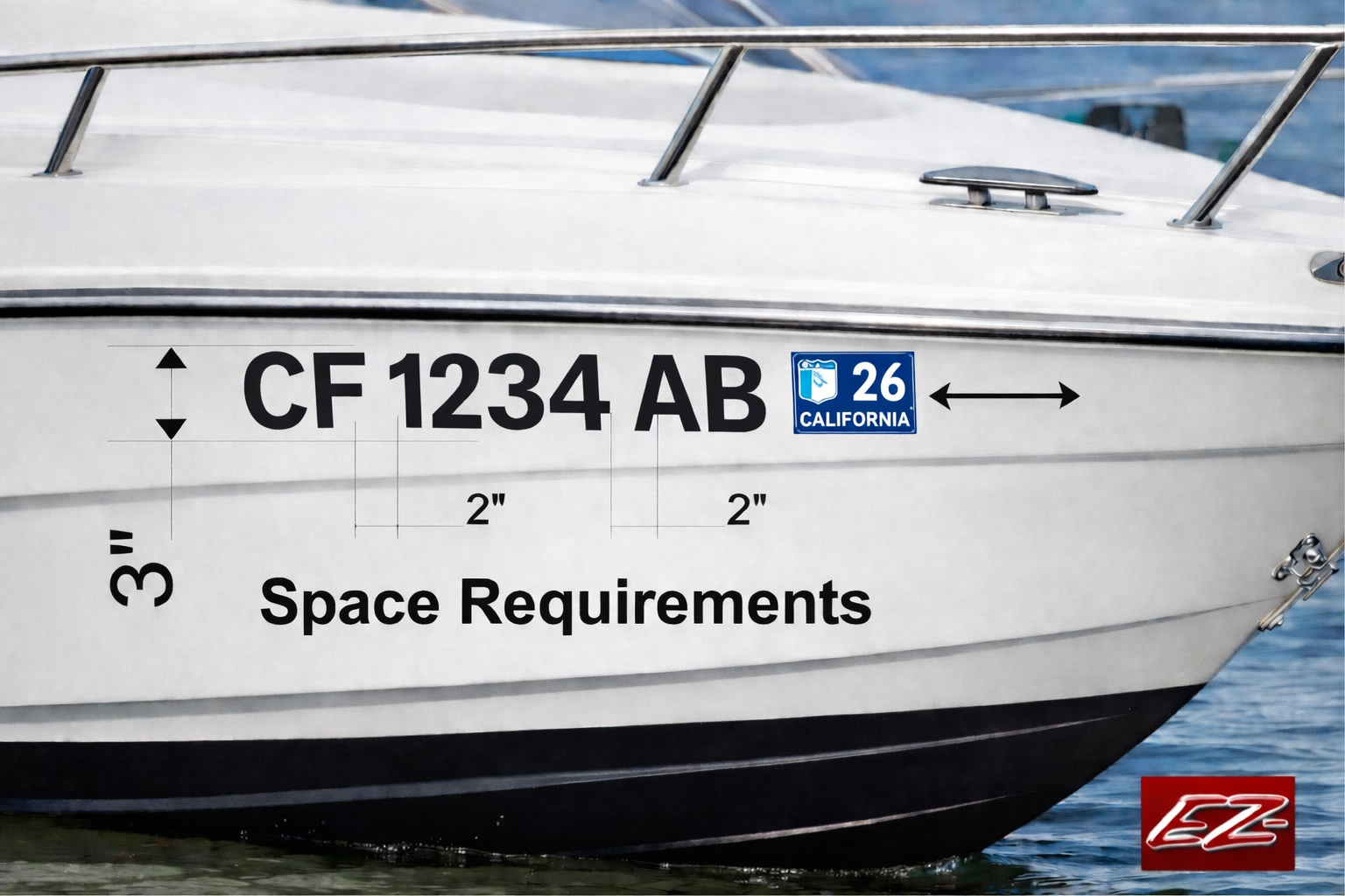 California boat registration number example
