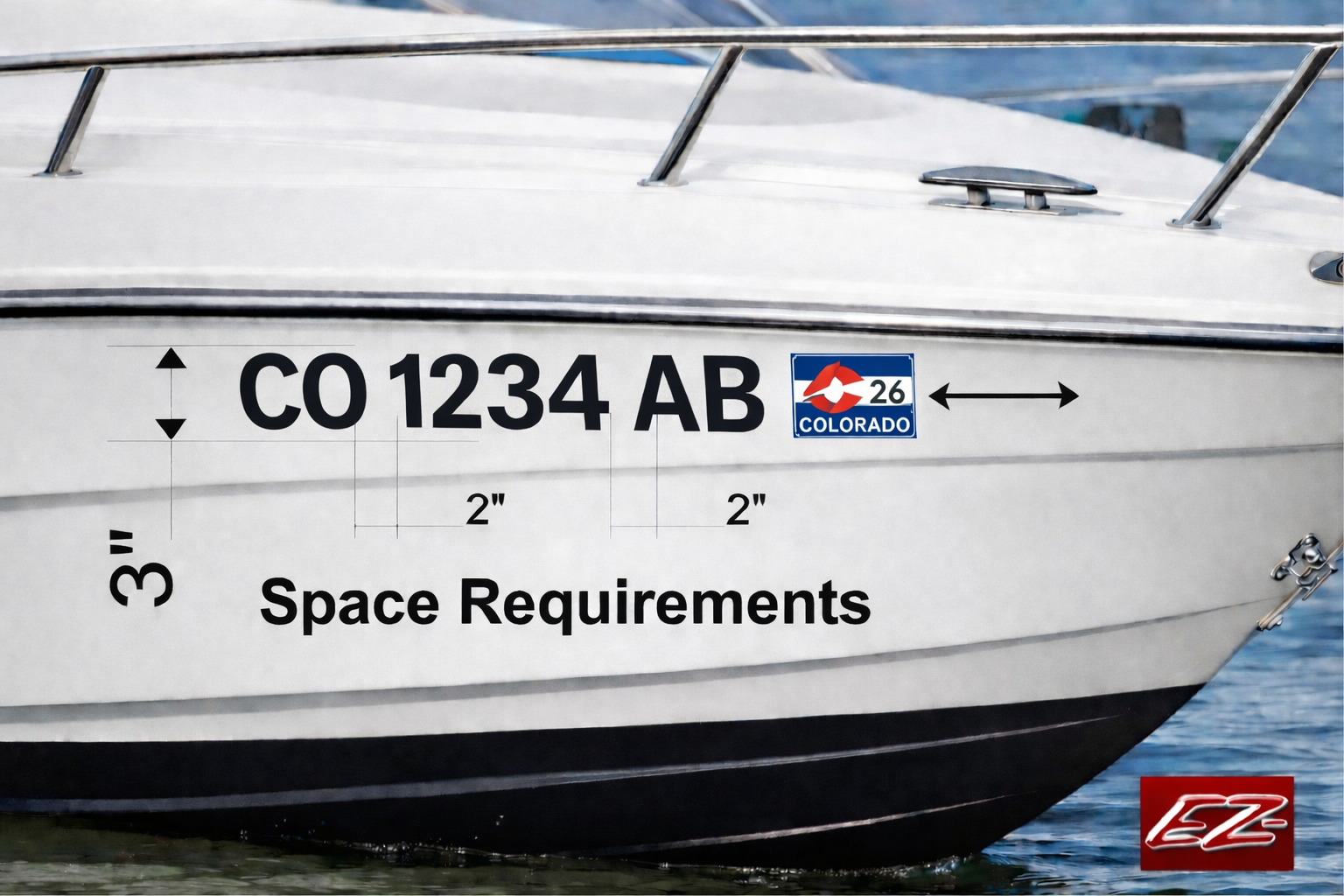 Colorado boat registration number example