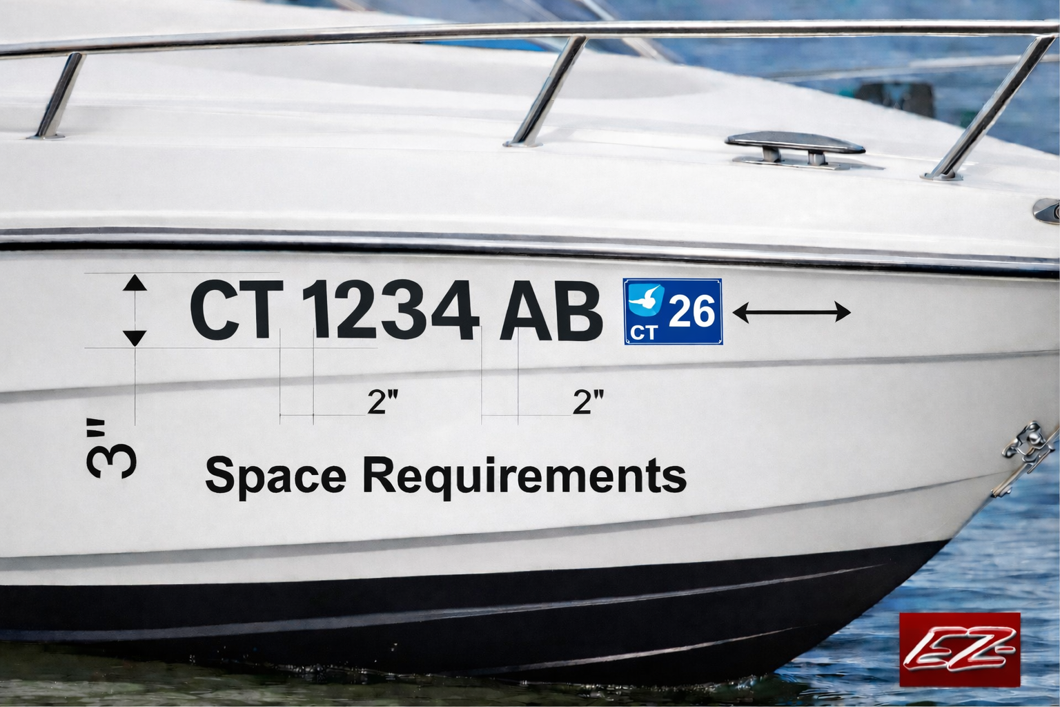 Connecticut boat registration number example