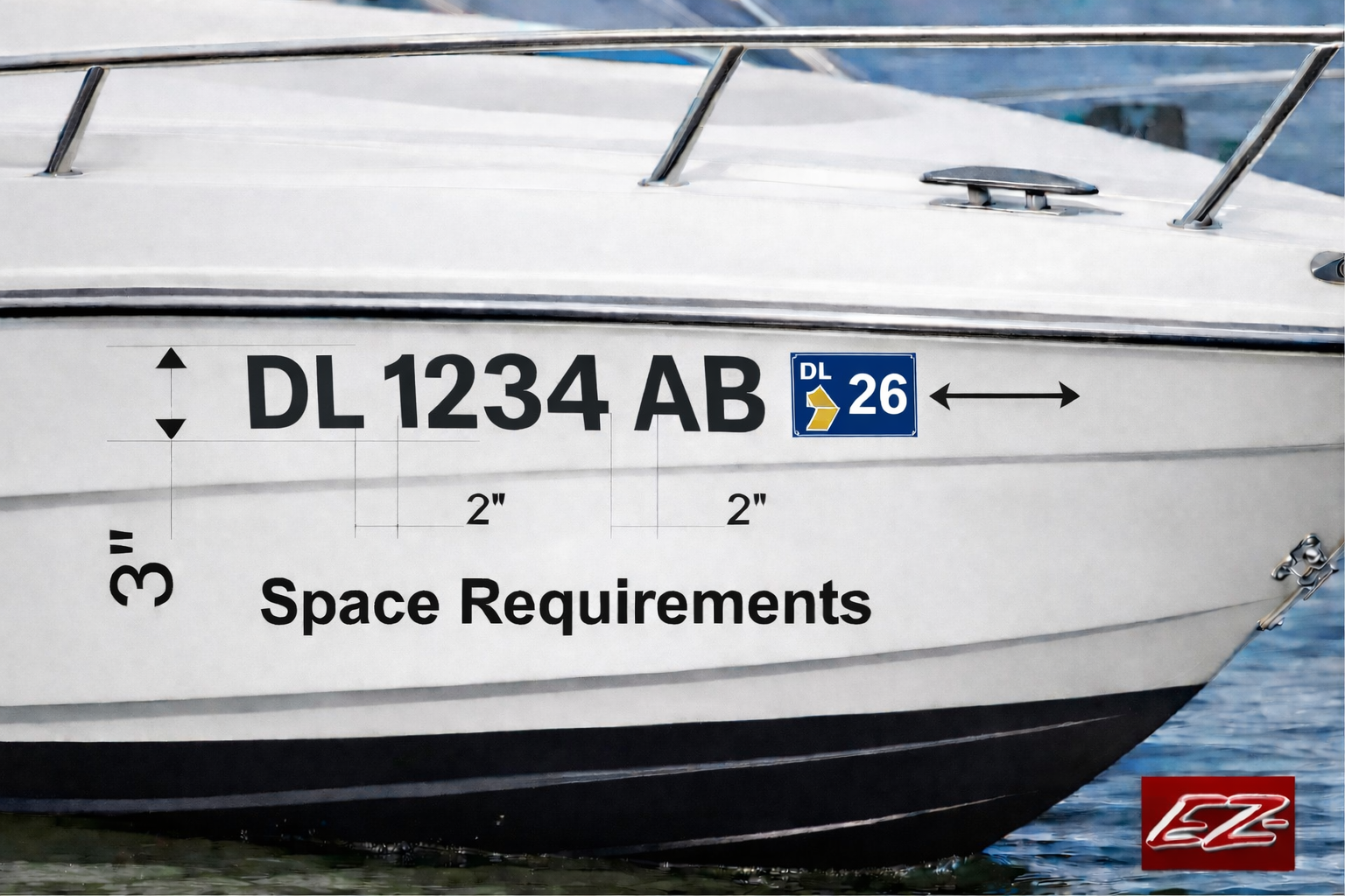 Delaware boat registration number example