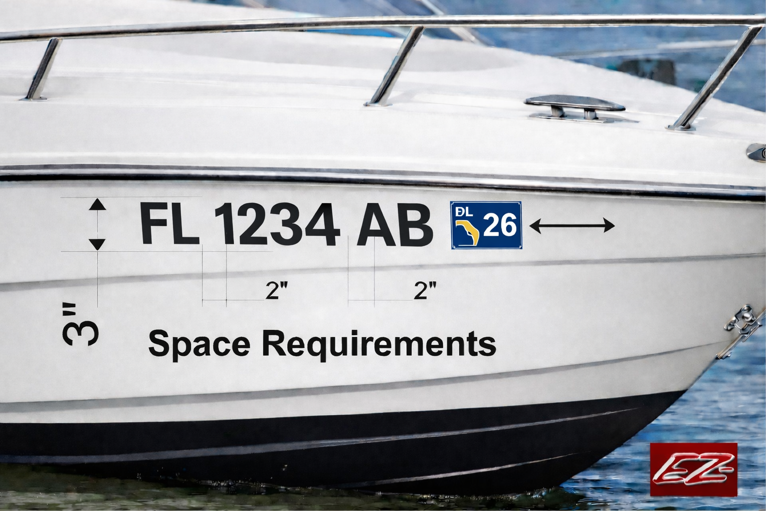 Florida boat registration number example