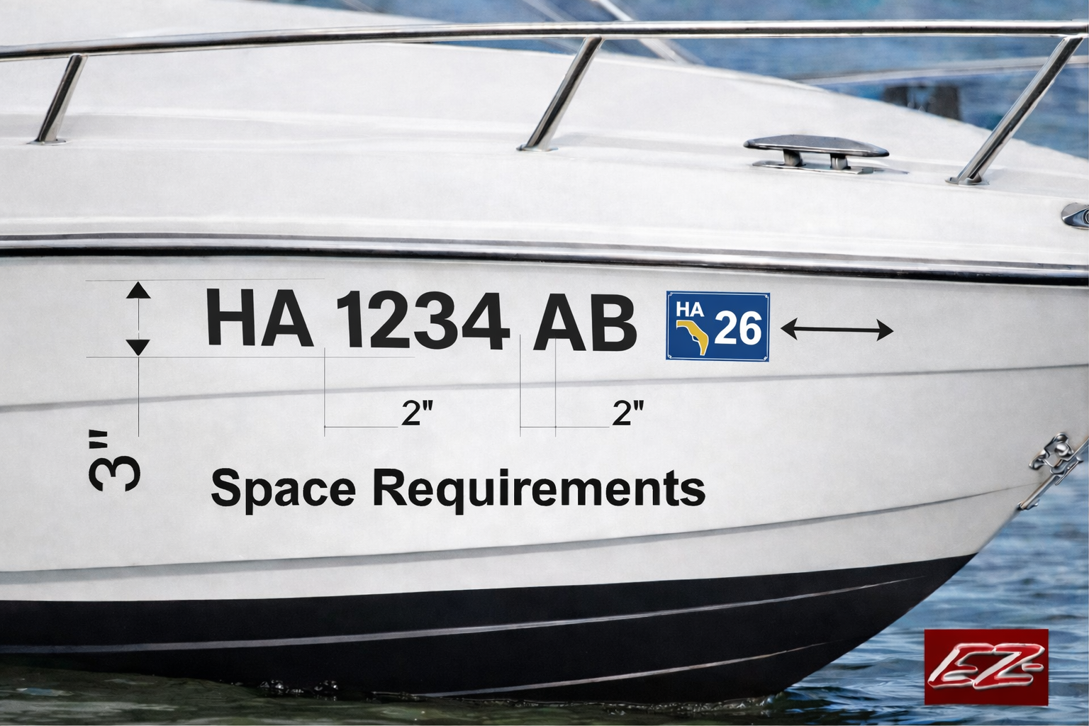 Hawaii boat registration number example