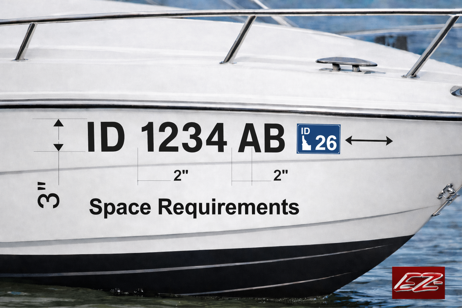 Idaho boat registration number example