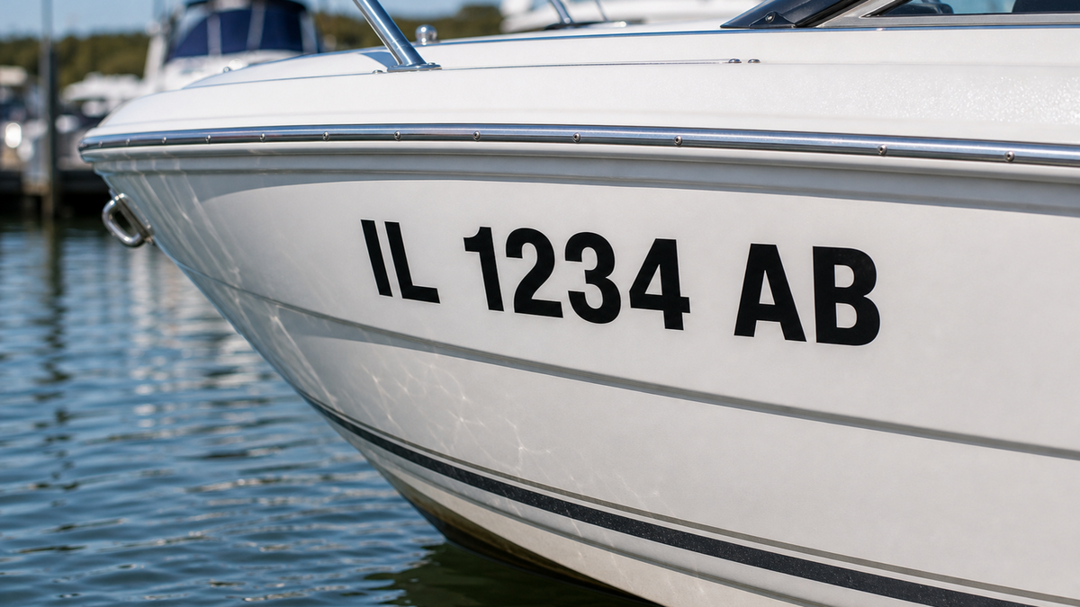Illinois boat registration number example
