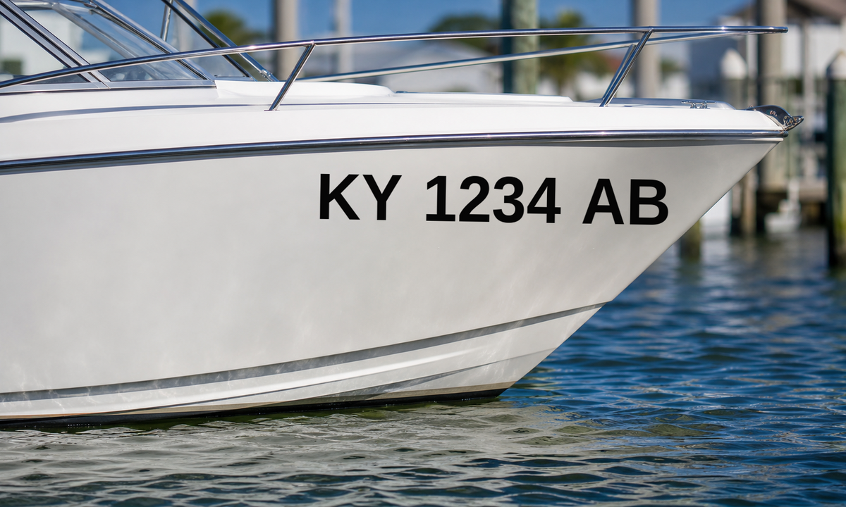 Kentucky boat registration number example