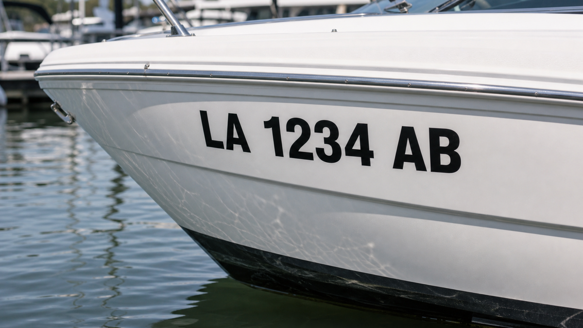 Louisiana boat registration number example