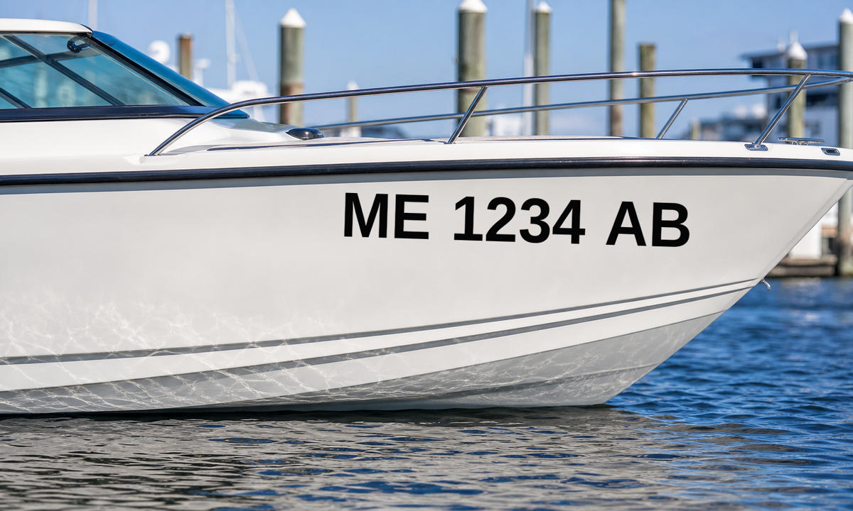 Maine boat registration number example