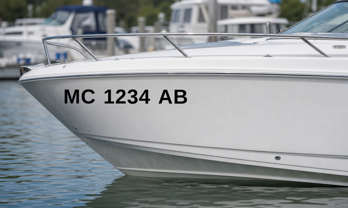 Michigan boat registration number example