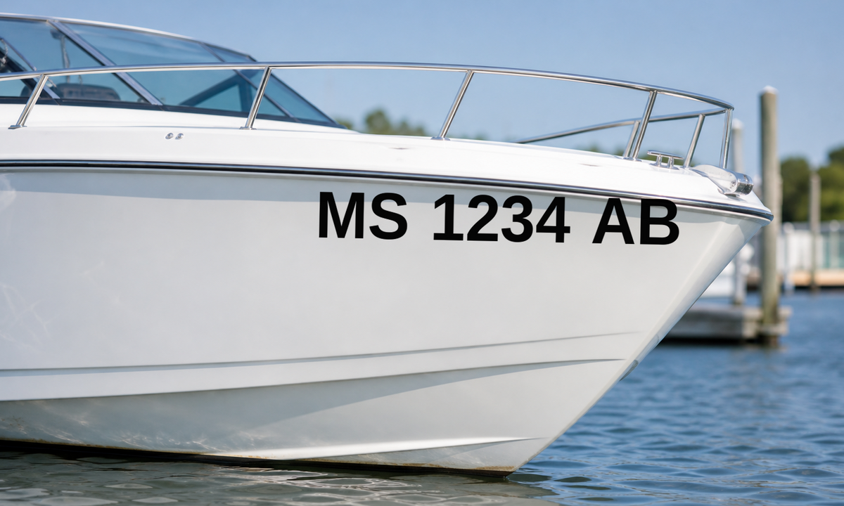 Mississippi boat registration number example