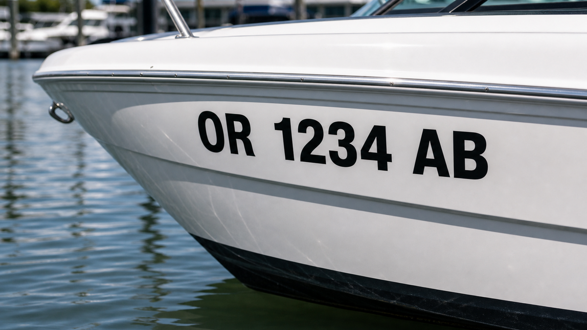 Oregon boat registration number example
