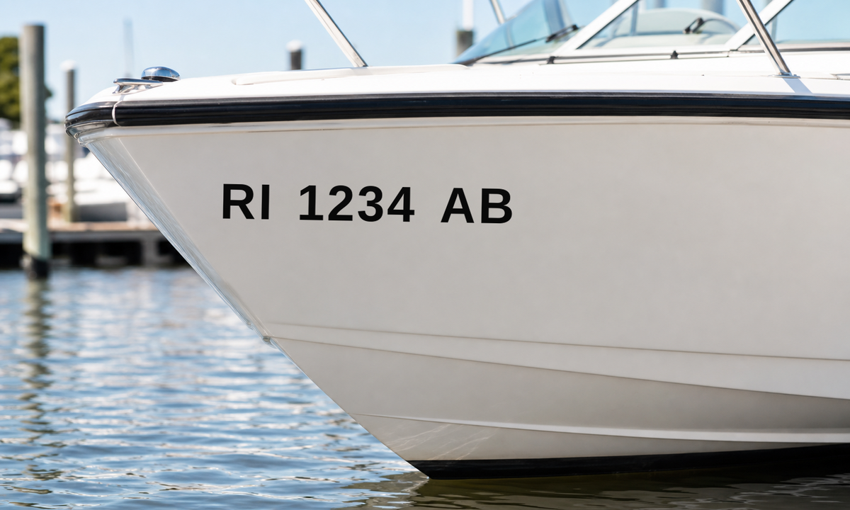 Rhode Island boat registration number example