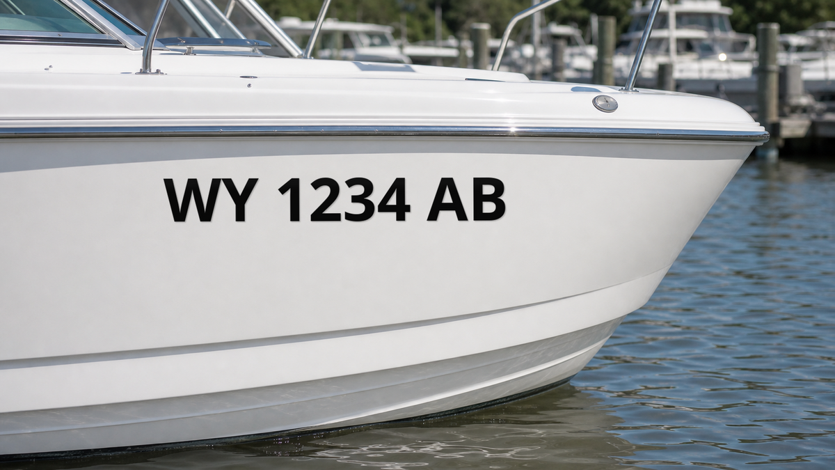 Wyoming boat registration number example