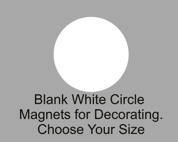 Blank white custom magnets for decorating
