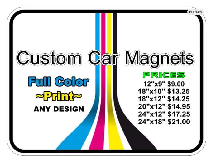 Custom vehicle door magnets